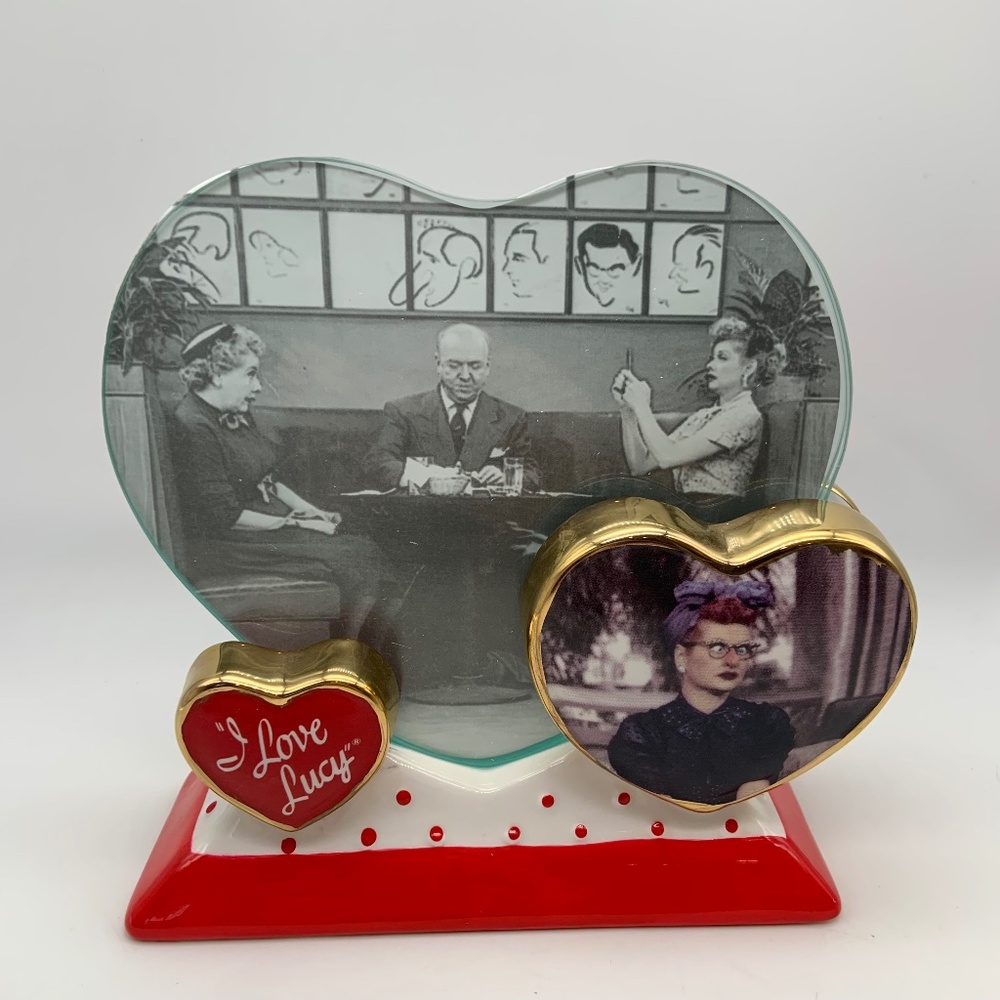 VTG I Love Lucy 50th Anniversary LA at Last Collector's Heart Picture Frame NEW!